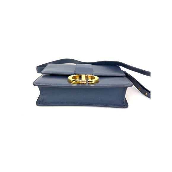 Christian Dior 30 Montaigne Smooth Calfskin Box Dark Denim Bag - Picture 3 of 16